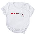 thumbnail image 5 of LUOGENLI T-shirts pour Femme pour Femmes T-Shirt à Col Rond à Manches Courtes Imprimé pour la Journée du Couple T-shirts pour Femmes T-Shirt Graphique Drôle pour la Saint-Patrick Blanc TTG, 5 of 5