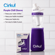 Cirkul Chill Sleeve & Comfort-Grip Lid for 22oz Bottle, Purple