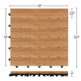thumbnail image 4 of Yaheetech 12''x12''Interlocking Acacia Wood Flooring Tiles for Patio, Pack of 27, Natural, 4 of 7