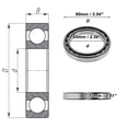 thumbnail image 4 of Unique Bargains Roulements à Billes Rainures Profondes 6913 65x90x13mm P4 Type Ouvert Roulements Lubrifiés 1 Pcs Roue de Scooter de Voiture Planche à Roulettes Universelle Ton Argent, 4 of 6