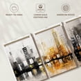 thumbnail image 6 of Elephant Stock City View I Wall Art - Horizontal Multi Panel Canvas - Living Room Wall Decor - Abstract Multi Panel - White And Black Decor By Osnat Tzadok - 26" x 12", 6 of 8