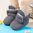 thumbnail image 2 of Newborn Baby Cotton Booties Stay On Slipper Winter Warm Soft Shoes Non-Skid Infant Ankle Boots Crib Shoes, 2 of 6