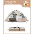 thumbnail image 7 of Tent Person - Automatic Pop Up Camping Tent/Silver Coating  Protection, Waterproof Portable for Backpacking & Camping with Carrying Bag(Easy Setup & Fold), 7 of 7