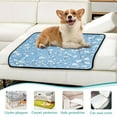 thumbnail image 6 of Qxltty Light Blue Background with White Floral Pattern Cat litter Pads Pet Set of 2 Diaper Mats Center Anti-leakage Layer Absorbent Soft and Comfortable, 6 of 7