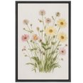 thumbnail image 6 of Framed Canvas Print Wildflower Wall Art Botanical Decorative for Living Room Bedroom - 16"x24" BLACK, 6 of 8