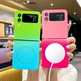 thumbnail image 3 of Gradient Magnetic for Samsung Galaxy Z Flip 3 5G Phone Case, Compatible with MagSafe, Upgraded Camera Lens Film Protection Shockproof Matte Cases for Galaxy Z Flip 3 6.7"(Rose Pink), 3 of 13
