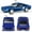Blue, variant on Fuzix WS-1967 Car Bluetooth Portable Speaker with LED AUX USB FM Rechargeable