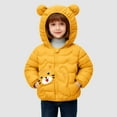 thumbnail image 2 of Staki Baby Boys Toddlers Winter Coats Puffer Jacket Hooded Down Snow Jacket Coat Outerwear Jacket Boys(Yellow,3-4 Years), 2 of 6