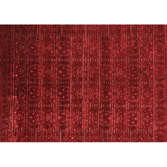 Ahgly Company Machine Washable Indoor Rectangle Abstract Red Modern Area Rugs, 5' x 7'