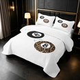 thumbnail image 3 of Erosebridal Billiard Bed Spread Queen Vintage Queen Coverlet Set, White Solid 3-Piece 1 Quilt and 2 Pillowcases, 3 of 7