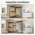 thumbnail image 6 of VIPEK Classic V6 Wire Garment Rack Heavy Duty Clothes Rack for Hanging Clothes, 5 Tiers Freestanding Closet Rack with 7 Shelves & 4 Hanging Rods, Bronze, 6 of 9