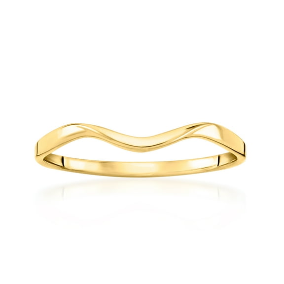 Pure Collection by Ross-Simons Italian 14kt Yellow Gold Curvy Ring, Women's, Adult