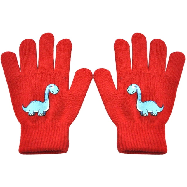 Qarigey 1 par de guantes de invierno para niños, cómodos, cálidos, para tejer, para mantener el calor, cubiertas para los dedos con patrón Type3