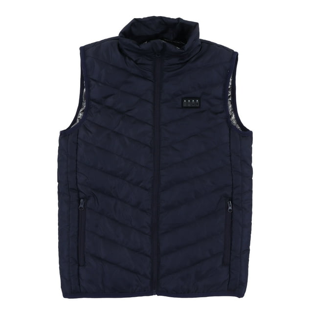 Chaleco calefactor eléctrico de 17 áreas Temperatura constante inteligente 4 interruptores Chaleco calefactor inteligente de 3 engranajes Royalblue XL