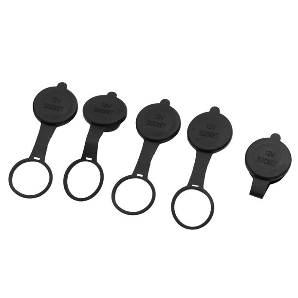 5Pcs DC 12V Impermeable Tapa de Toma de Encendedor de Goma Negra para Moto Coche