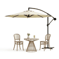 thumbnail image 1 of YUSAZENS 10FT Offset Hanging Patio Umbrella 8 Ribs Beige, 1 of 7