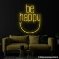 thumbnail image 4 of Glowneon Be Happy Neon Sign, Quotes Led Sign, Motivation Quote Sign, Girl Room Decor, Coffee Decor, 4 of 5