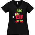 thumbnail image 3 of Inktastic Christmas Big Elf Women's Plus Size V-Neck T-Shirt, 3 of 5