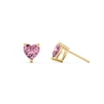 thumbnail image 2 of Boucles d'Oreilles Clous Pierre de Naissance Cœur, 2 of 4