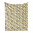 thumbnail image 1 of Floral Soft Flannel Fleece Throw Blanket, Abstract Digital Artwork with Stripes Flowers and Grunge Paint Splashes Image, Cozy Plush for Indoor and Outdoor Use, 70" x 90", Multicolor, by Ambesonne, 1 of 6