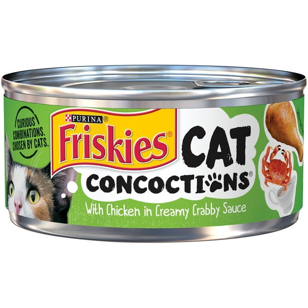 (24 Pack) Friskies Cat Concoctions with Chicken in Creamy Crabby Sauce
