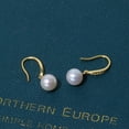 thumbnail image 4 of Classique Tout-Match Eau Douce Perle Oreille Crochets Mode Simple S925 Argent micro-se, 4 of 5