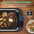 thumbnail image 3 of Techwood Indoor Smokeless Electric Grill with Non-Stick & Removable Plates, Temperature Control, Compact & Lightweight, 3 of 7