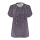 thumbnail image 5 of Camiseta de Base de Impresión de Manga Corta con Cuello en V para las Mujeres, Más Tamaño Estante de Imitación Casual Superior, 5 of 9