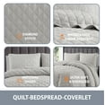 thumbnail image 3 of Swift Home 2PC Reversible Diamond Stitch Soft Quilt & Sham Set, Light Grey, Twin/Twin XL, 3 of 6