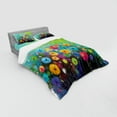 thumbnail image 2 of Ambesonne Floral Bedding Set 4 Pcs, Colorful Dandelions, Queen, Multicolor, 2 of 2