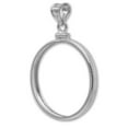 thumbnail image 1 of Sterling Silver Screw Top Plain Front Coin Bezel - 20 mm, 1 of 2