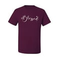 thumbnail image 2 of Blessed Inspirational Quote Heart Love Inspirational/Christian Men's Graphic T-Shirt, Maroon, X-Large, 2 of 3