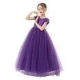 thumbnail image 2 of Ekidsbridal Girl Bridesmaid Flower Girl Dress - Sequins V-Back with Cap Sleeves 323-A (Size: 4-12), 2 of 5