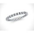 thumbnail image 1 of Natural 1.00Ct Princess Cut Diamond Bar Set Women's Anniversary Wedding Eternity Band Ring Solid 18k White Gold F VS1, 1 of 3