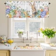 thumbnail image 4 of Valances for Windows Easter Egg Cute Bunny Eucalyptus Rod Pocket Short Curtain for Bathroom Living Room Bedroom Country Wildflower Butterfly 1 Panel 42x12in, 4 of 9