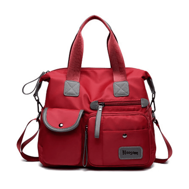Bolsa Bloosom Mujer Impermeable Viaje Nylon Crossbody Bandolera Rojo