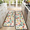 thumbnail image 4 of Kitchen Rugs Sets Of 2,Pioneer Flower Floral Print Pattern Anti Fatigue Kitchen Mat Rugs Non Slip Washable,Decorative Kitchen Floor Mats for Kitchen,Sink,Laundry,17"x47"+17"x47", 4 of 5
