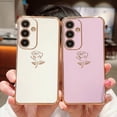 thumbnail image 3 of for Samsung Galaxy S23 FE 5G Case Cute Rose Flower Phone Case for Women Girls Luxury Plating Full Camera Lens Cover Protect Shockproof Galaxy S23 FE Case 6.4" Soft Silicone Bumper (White), 3 of 12