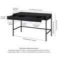 thumbnail image 5 of Evelyn&Zoe Evans 48" Wide Rectangular Writing Desk, Black, 5 of 7