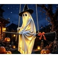 thumbnail image 3 of Halloween Decorations Ghost Flying Broom Hanging Decoration, Ghost Broom Ornament, Halloween Porch Yard Decor, Tree Hanging Accent, Seasonal Party Display, 3 of 9