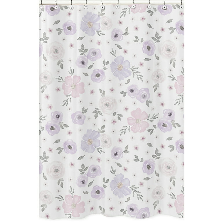 Sweet Jojo Designs Rose Lavender Collection Shower Curtain