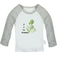 thumbnail image 2 of iDzn A is For Artichoke Funny T shirt For Baby, Newborn Babies T-shirts, Infant Cute Tops, 0-24M Kids Graphic Tees Clothing (Long Gray Raglan T-shirt, 0-6 Months), 2 of 5