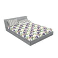 thumbnail image 2 of Ambesonne Floral Fitted Sheet & Pillow Sham Set, Garden Blooming Tiny Orchids, Queen, Multicolor, 2 of 2