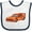 White and Navy, variant on Inktastic Red Flames Race Car Boys or Girls Baby Bib