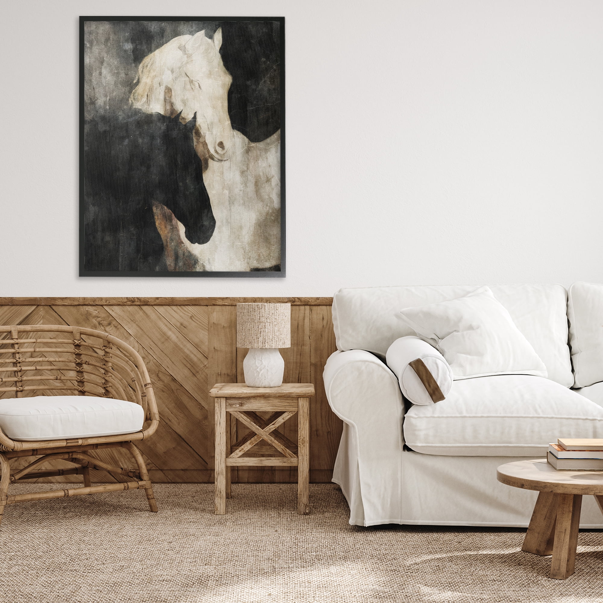 Stupell Industries Dual Spirit Horses Black Framed Giclee Art, design by Svetlana Aleynikova