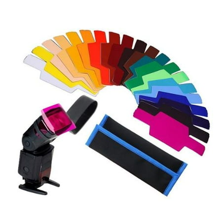 20pcs Photographic Speedlite Flash Color Gels Universal Lighting Cinegel Filter Kit for Canon Nikon Nissin Panasonic