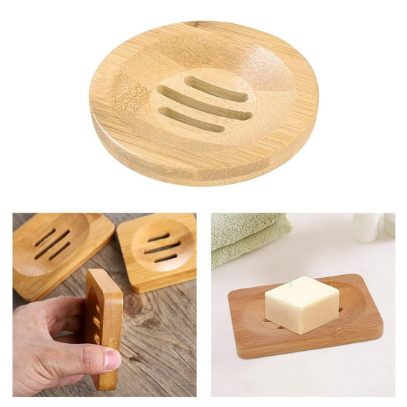 Soporte de Jabón Macarena de Madera Natural Esponja Redondo