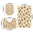 thumbnail image 2 of Bathroom Rugs Sets 3 Piece - vintage moose elk yellow cool Absorbent Non Slip Bath Mats, U-Shape Toilet Lid Cover, Contour Mat, Soft Washable Shower Mats Bath Rug Mat for Bathroom Tub Toilet, 2 of 7