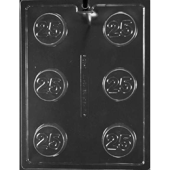 Grandmama's Goodies L042 #25 25th Oreo Cookie Mold Chocolate Candy Soap Mold with Exclusive Molding Instructions