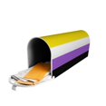 thumbnail image 7 of Non-Binary Pride Flag Mailbox Decoration Protective Covers Magnetic Waterproof Letterbox Postbox Cover Decor Home Garden Yard 21x18 In, 7 of 7